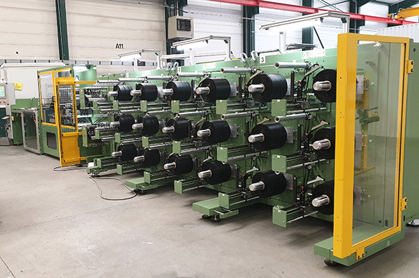 Spooling machine Aquila for rubber